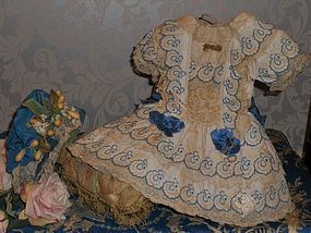 Most Beautiful French Bebe Costume with Silk Bonnet