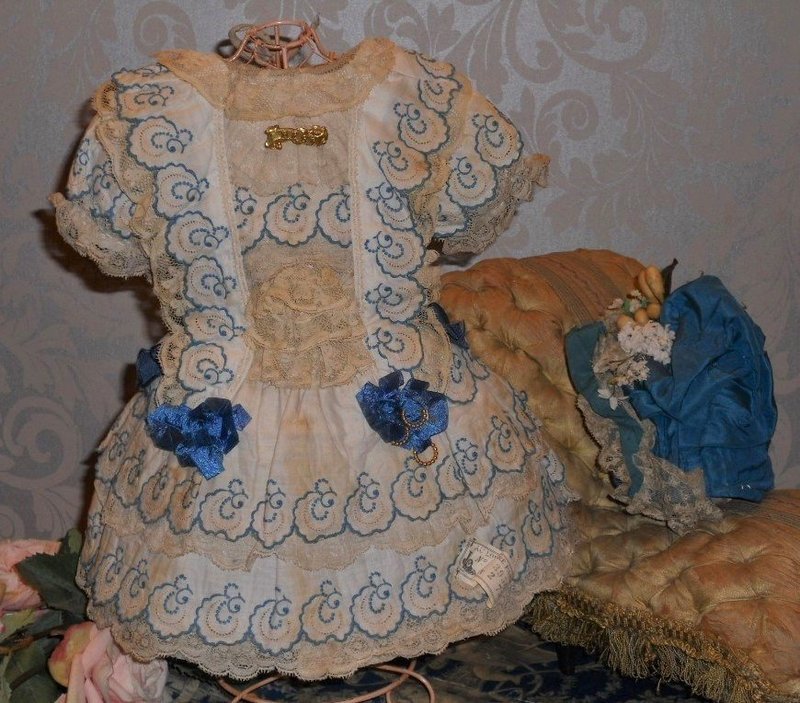 Most Beautiful French Bebe Costume with Silk Bonnet