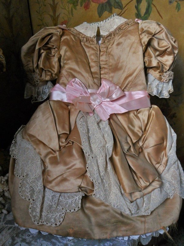 Stunning French Couture Bebe Costume with Bonnet