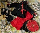 Beautiful Small Bebe Military Costume from 19th. century