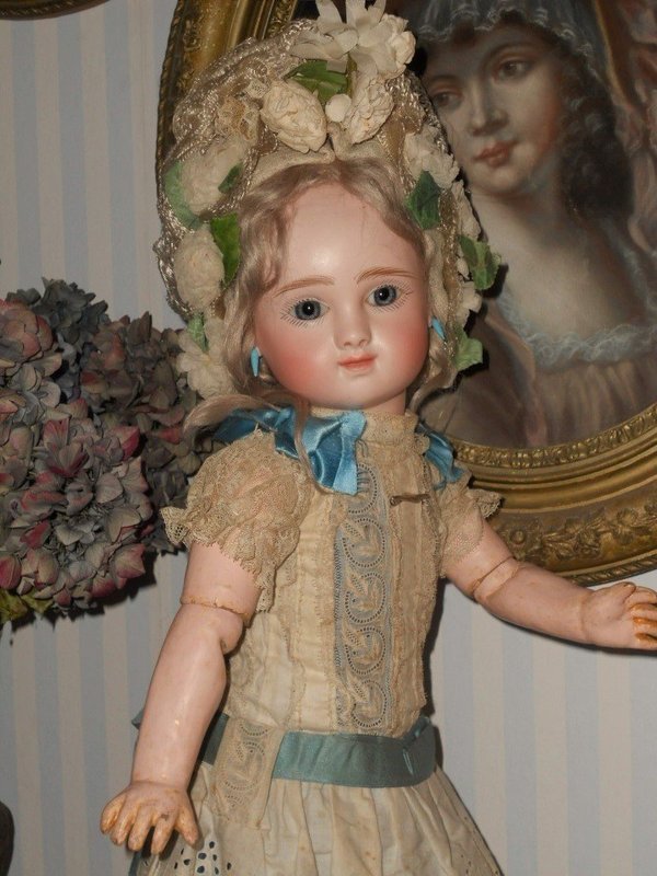 Rare all original Early Series C French Bisque Bebe by Jules Steiner