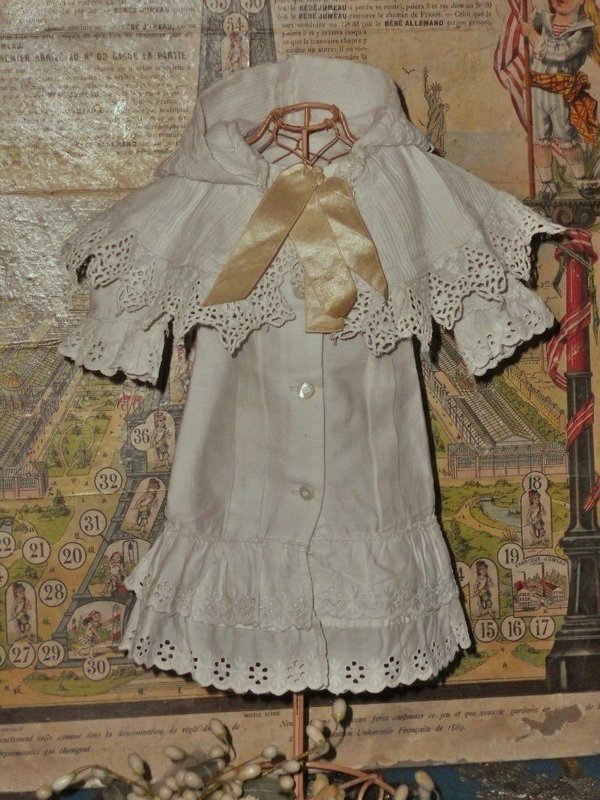 Pretty Antique 19th. Bebe Pique Costume / Two Piece Outfit ..