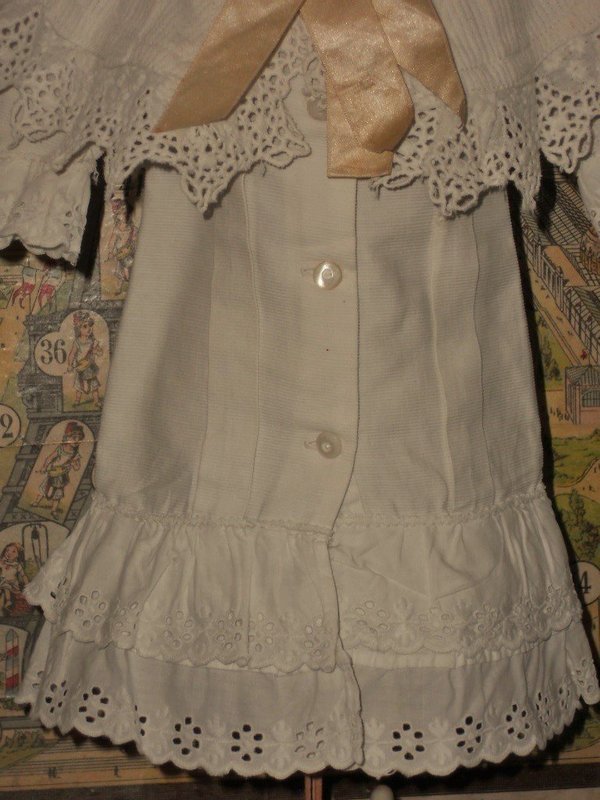 Pretty Antique 19th. Bebe Pique Costume / Two Piece Outfit ..