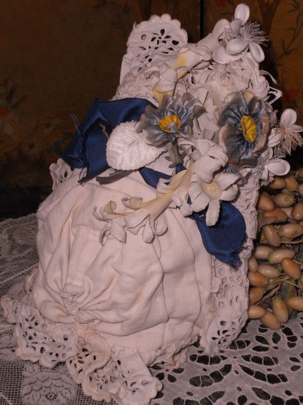 Pretty French Bebe Pique Costume with Bonnet