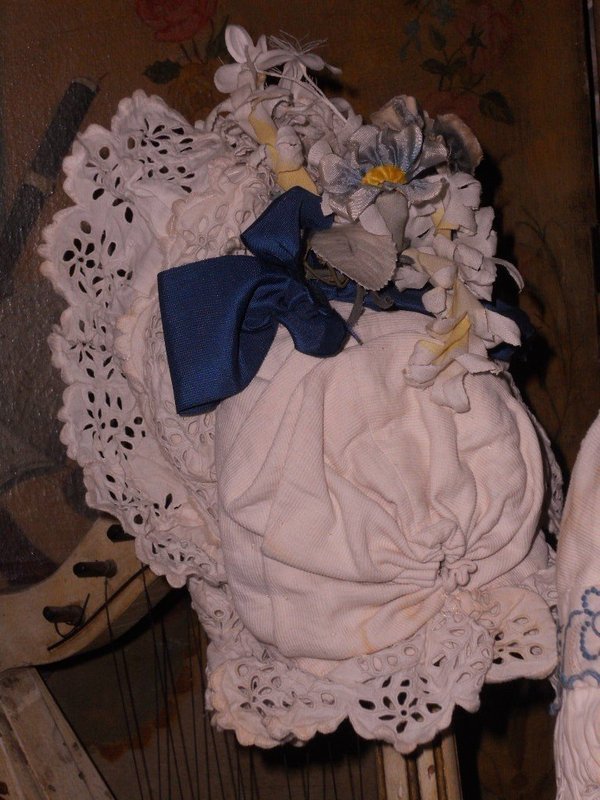 Pretty French Bebe Pique Costume with Bonnet