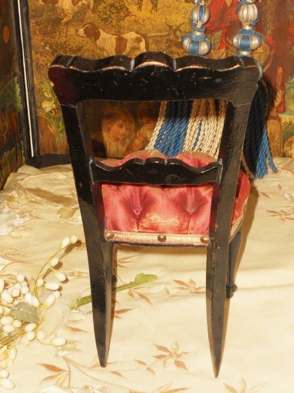 Elegant French Ebony Salon Chair