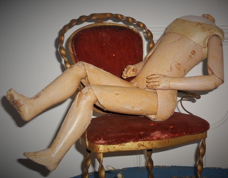 Rare French all Wooden Poupee Body with Deluxe Details
