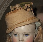 Rare Early 1870 Poupee Bonnet for Huret , Rohmer or other Early Doll