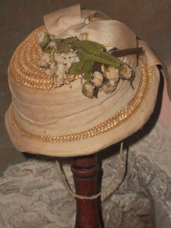 Rare Early 1870 Poupee Bonnet for Huret , Rohmer or other Early Doll