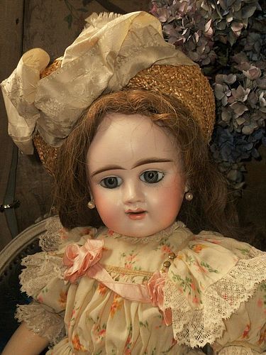 Lovely French Bisque Bebe Girl by Denamur