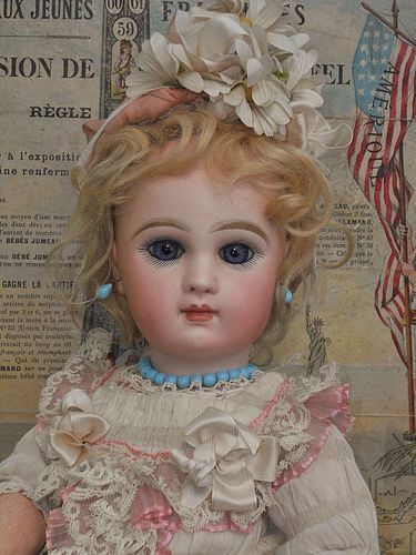 Pretty Bisque Bebe by Emile Jumeau in Superb Antique Costume