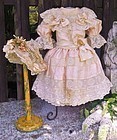 ~~~ French Romantic Bebe Silk Costume with Bonnet ~~~