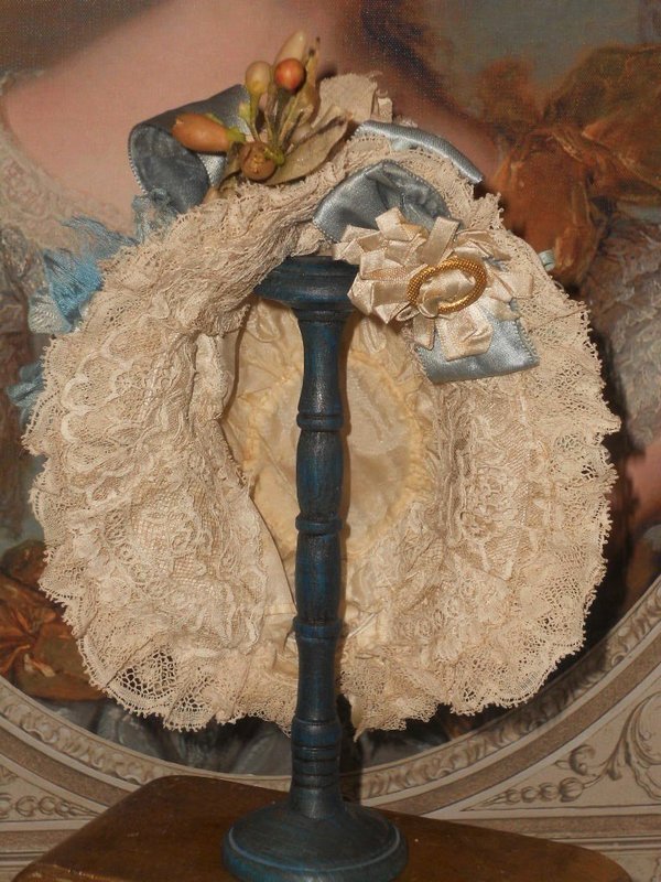 Most Beautiful French Bebe Silk Costume with Bonnet