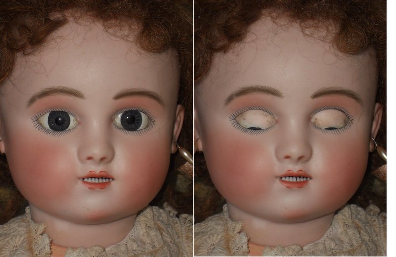 Rare French Bisque Bebe Steiner Figure C with Lever Eyes