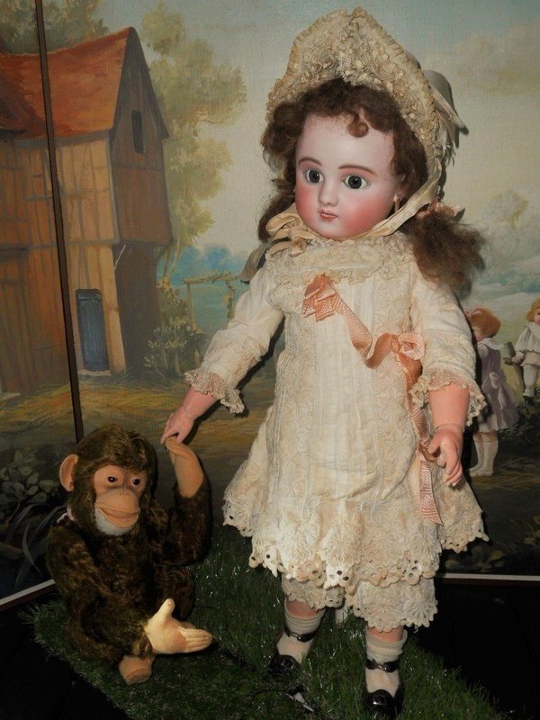 Rare French Bisque Bebe Steiner Figure C with Lever Eyes