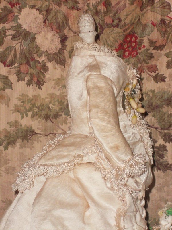 Gorgeous Antique French Poupee Wedding Gown in Box