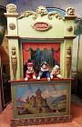 ~~~ Beautiful Antique French Guignol Doll Size Puppet Theater ~~~