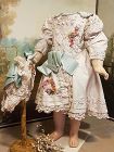 Superb French Pique Bebe Costume with matching Bonnet