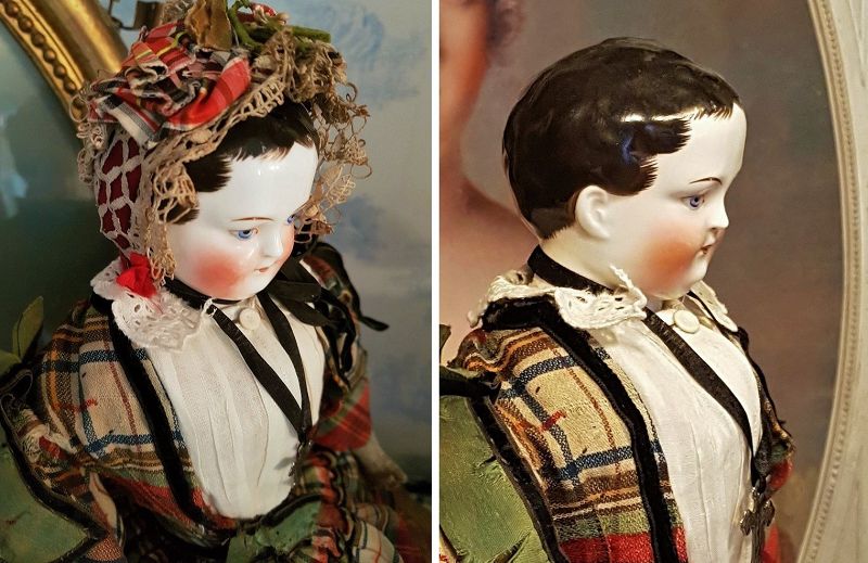~~~ Outstanding early Porcelain Boy with original Dress ~~~