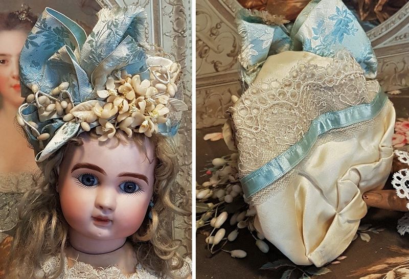 ~~~ One of a Kind French Bebe Costume with Bonnet ~~~