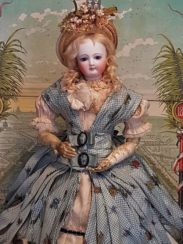 ~~~ Angel Face French Bisque Poupee with Marvelous Costume ~~~