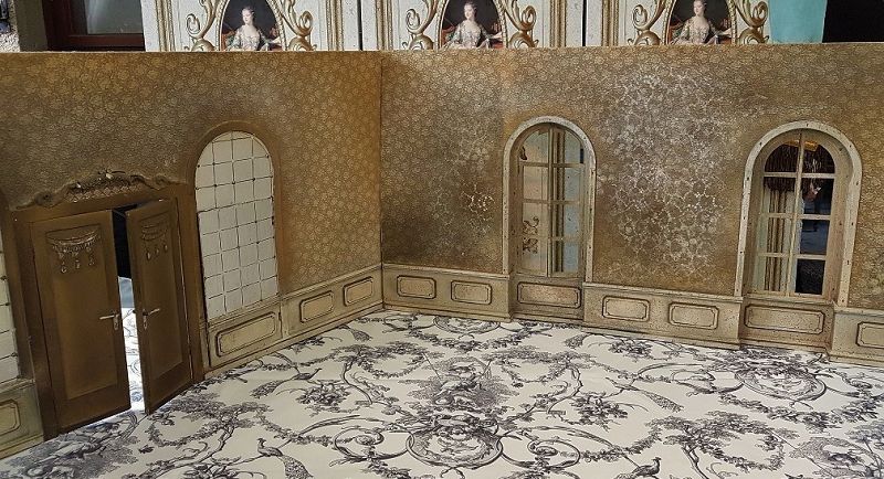~~~ Rare Large French Doll Room Walls for French Poupee ~~~