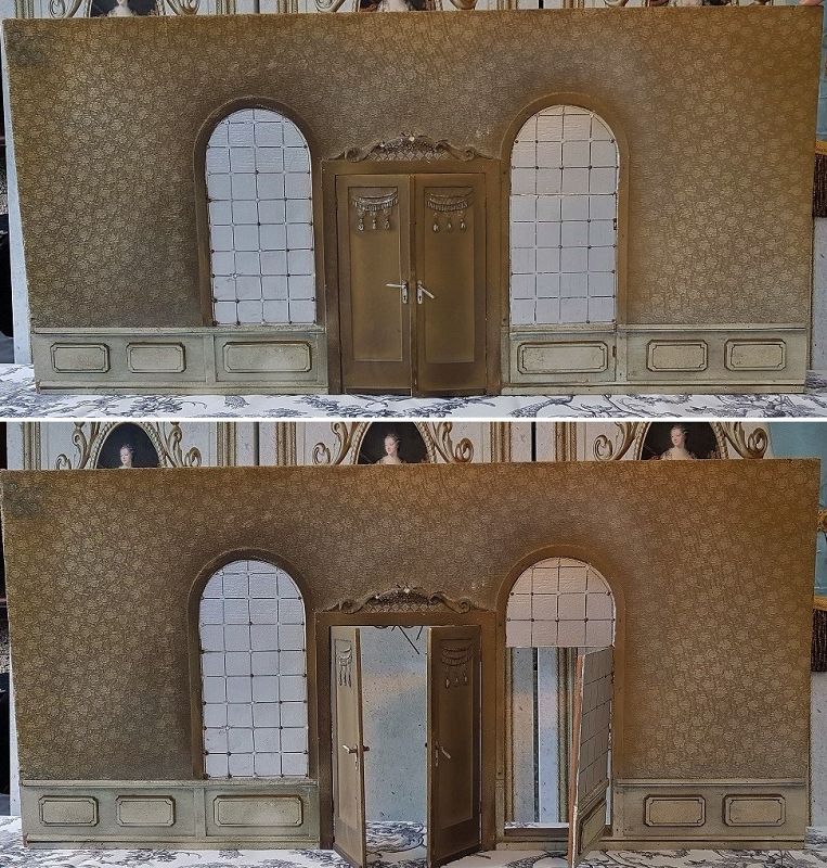 ~~~ Rare Large French Doll Room Walls for French Poupee ~~~
