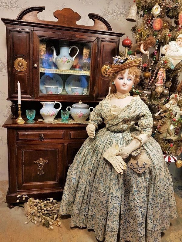 ~~~ Lovely Doll Wooden Buffet with Porcelain Garniture ~~~