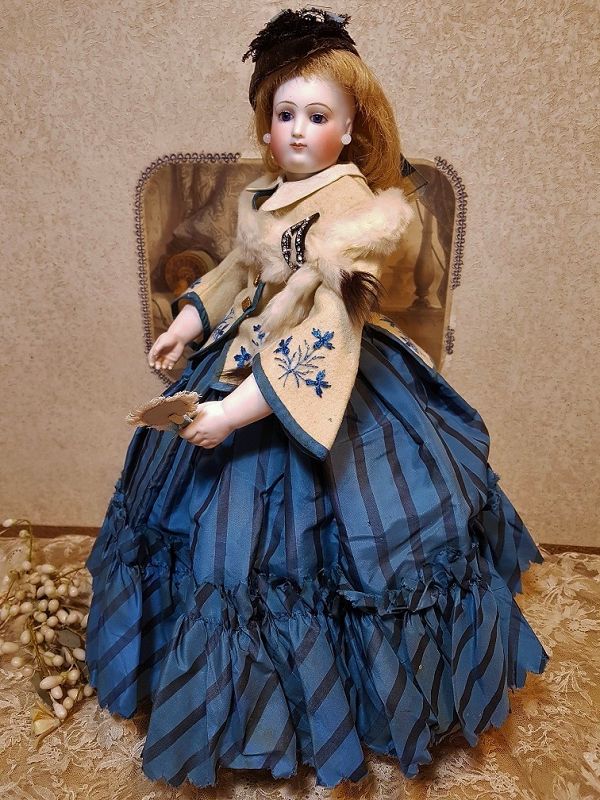 ~~~ Outstanding French Wood Body Bisque Poupee ~~~