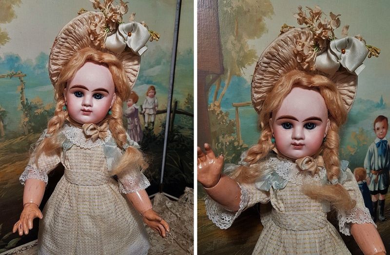 ~~~ Lovely French Bisque Bebe Girl by Denamur ~~~