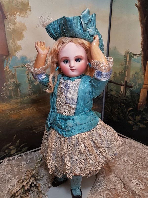 Rare Early Series A French Bisque Bebe by Jules Steiner