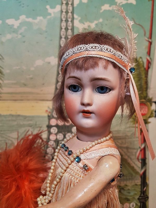 Very Rare German Bisque Teen Flapper Girl by Simon &amp; Halbig in Lovely