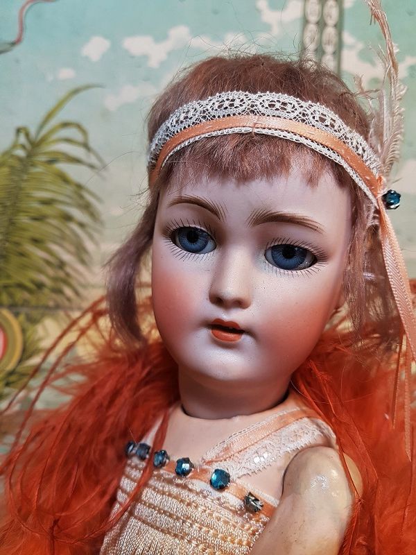 Very Rare German Bisque Teen Flapper Girl by Simon &amp; Halbig in Lovely