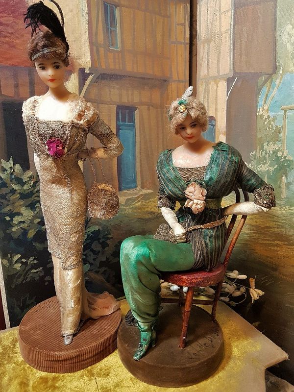 ~~~ Rare French Wax Fashionable Lady by Lafitte - Desirat / 1911~~~