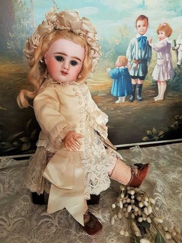 ~~~Lovely Little French Bisque Bebe Girl by Denamur ~~~