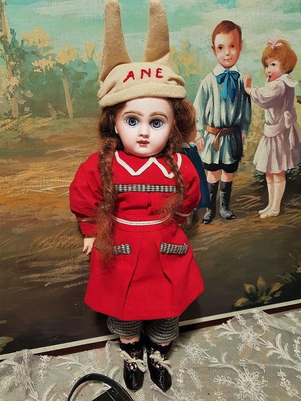 ~~~ Rare 11&quot; Size 2 Mademoiselle Jumeau in Lovely Antique Clothing ~~~