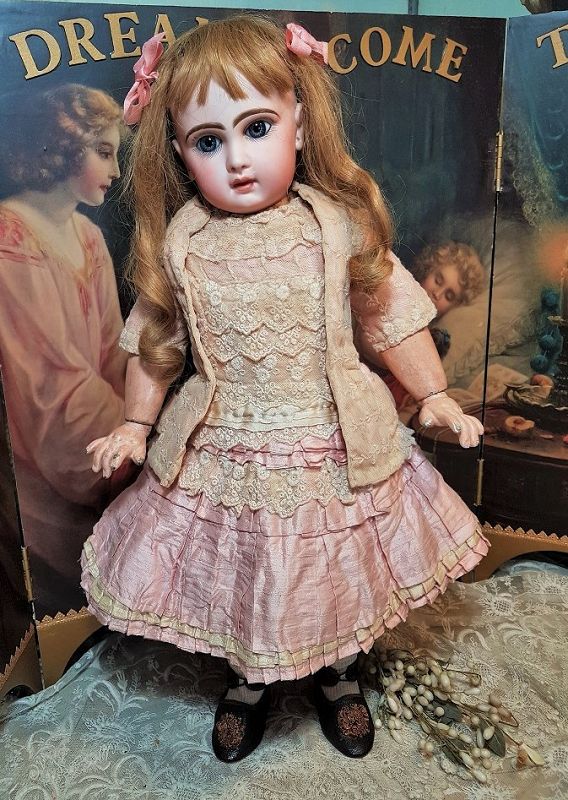 Lovely French Bisque Bebe by Jumeau Attic Condition
