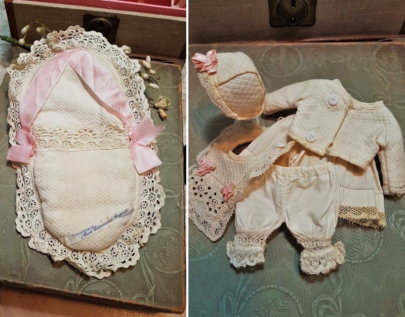 ~~~ Darling Early Tiny Bebe for French Market with Rich Trousseau ~~~