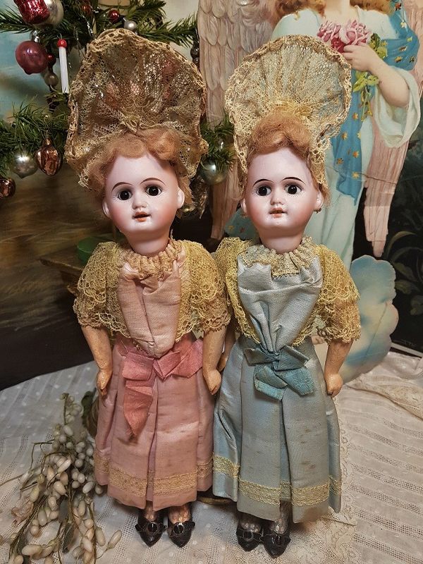Rare Original Bisque Twins from Paris Grand Magasin at 19th. Century