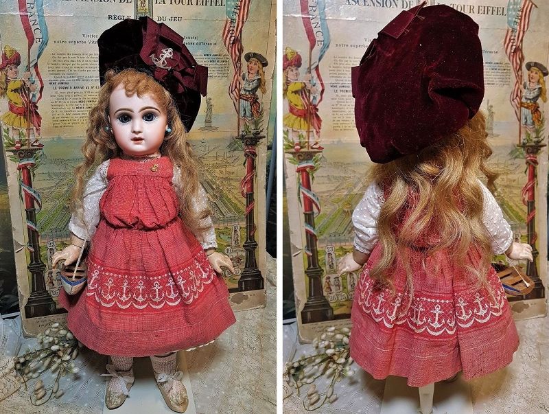 Lovely Bisque Bebe from Maison Jumeau in Superb Antique Costume