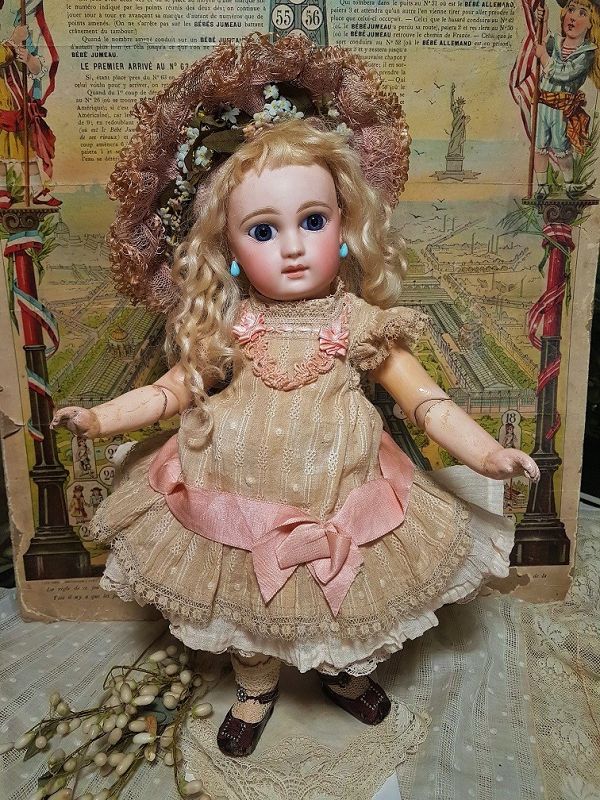 ~~~ Amazing French Small Bisque Portrait Bebe by Jumeau ~~~