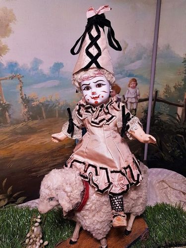 Outstanding Rare French Bisque Bebe Nicolas Steiner Clown