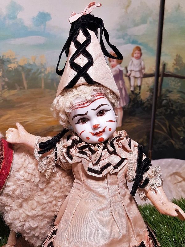 Outstanding Rare French Bisque Bebe Nicolas Steiner Clown