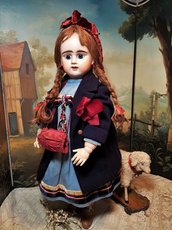 ~~~Lovely Large French Bisque Bebe Girl by Denamur ~~~
