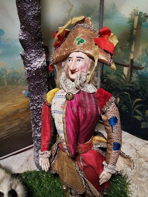 Rare Early French Paper Mache Polichinelle in all Original Condition
