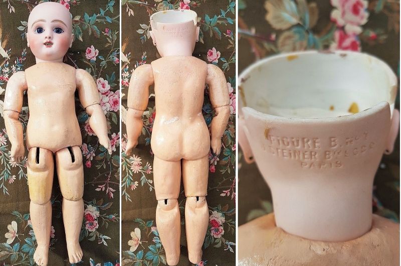 Rare ~ Figure B ~ Rounded Facial French Bisque Bebe by Jules Steiner