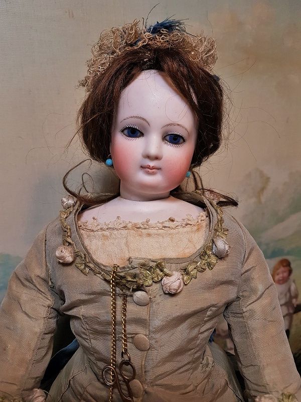 ~~~Beautiful French Poupee by Jumeau with Pretty Antique Costume ~~~