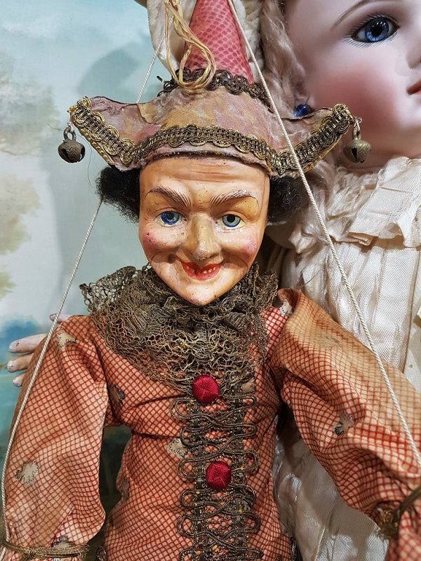 ~~~ Rare Factory original Character Facial French Clown / 1890 ~~~