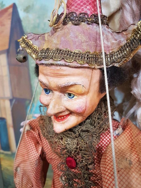 ~~~ Rare Factory original Character Facial French Clown / 1890 ~~~