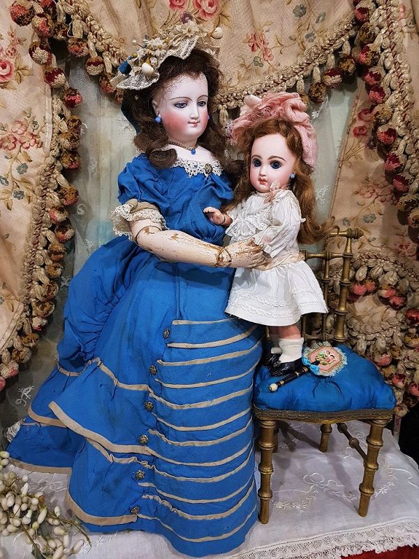 ~~~ Rare Empress Eugenie all Wood Body Poupee by Bru ~~~